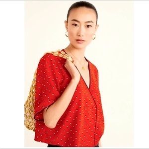 Mango Dotted Retro Top